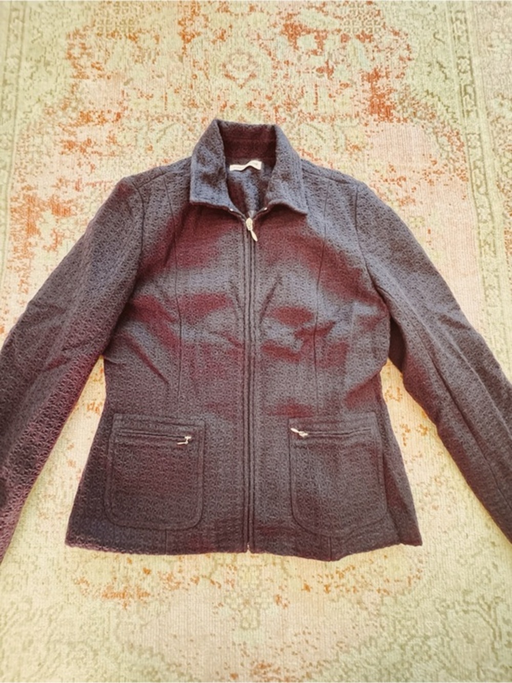 Cold water Creek, Women’s Textured Zip-Front Women's Jacket in Purple